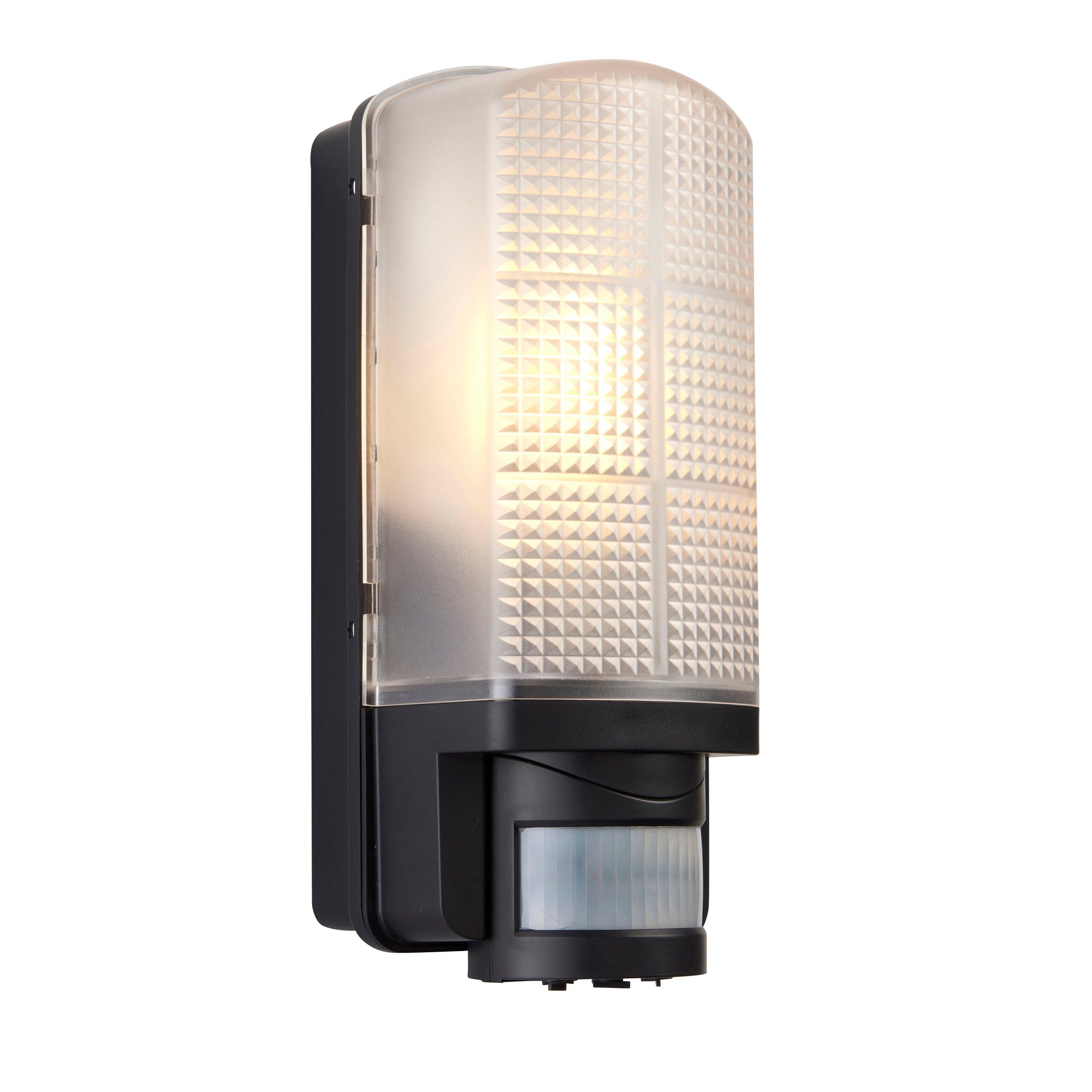 Motion PIR Sensor Outdoor Black Wall Light IP44 60W