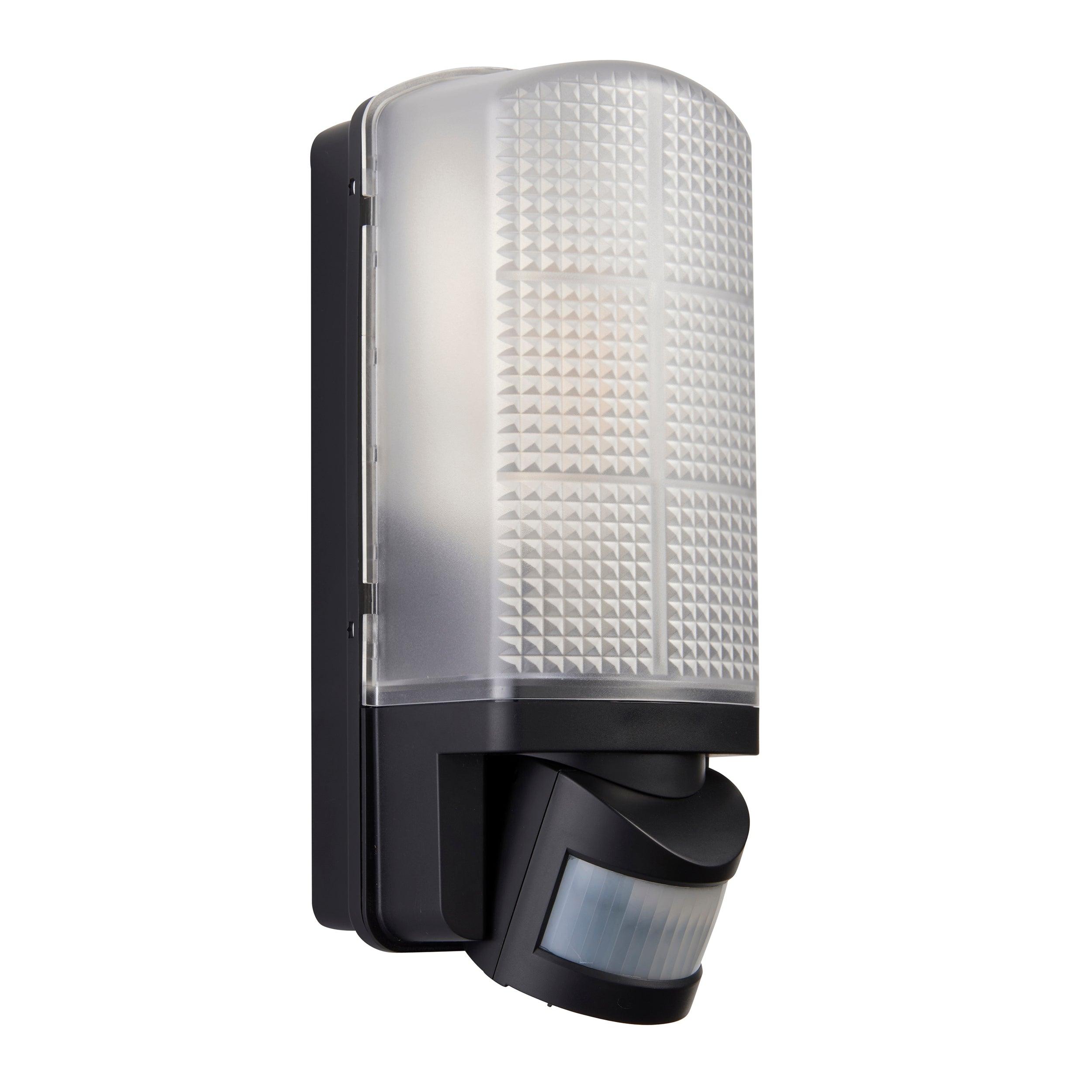 Motion PIR Sensor Outdoor Black Wall Light IP44 60W