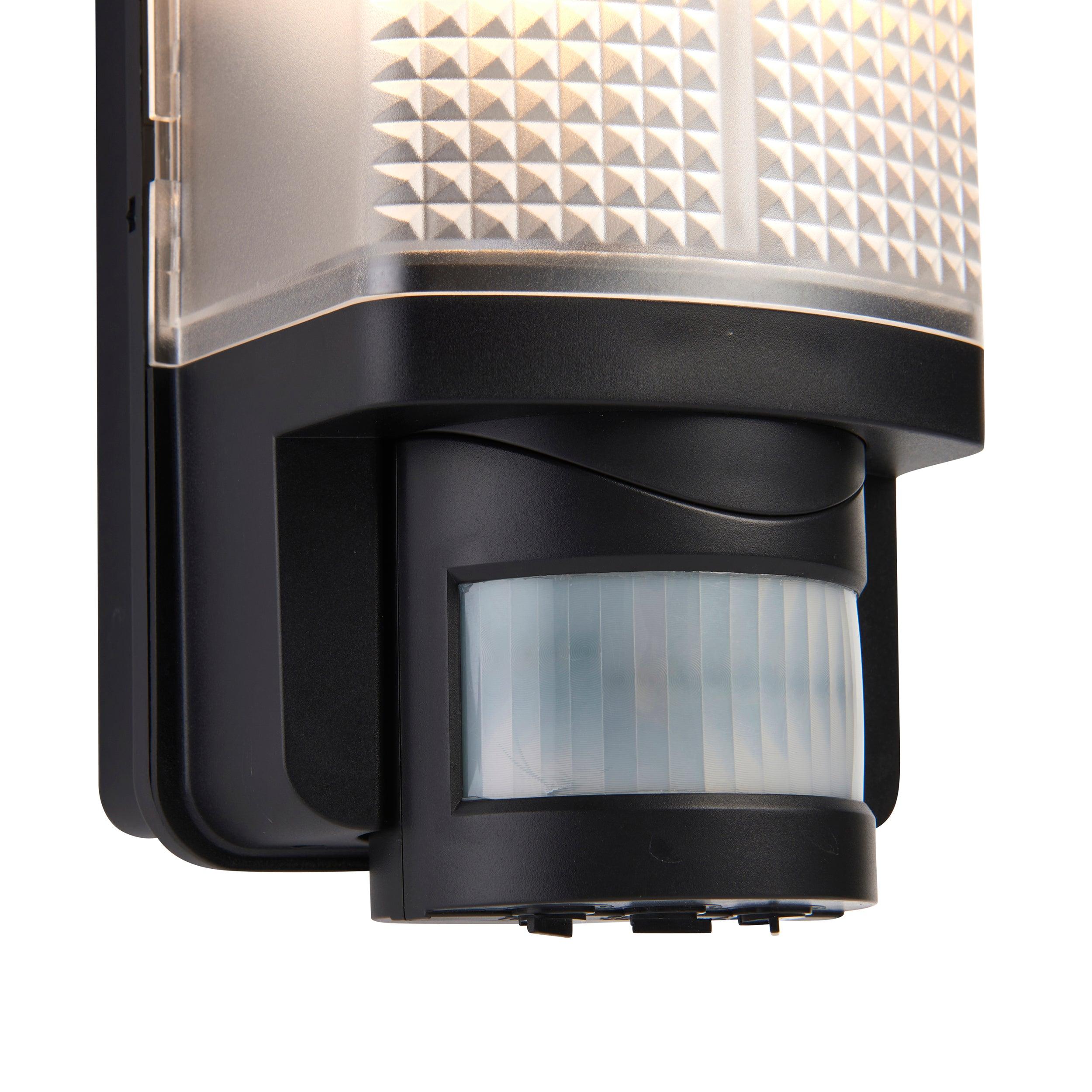 Motion PIR Sensor Outdoor Black Wall Light IP44 60W