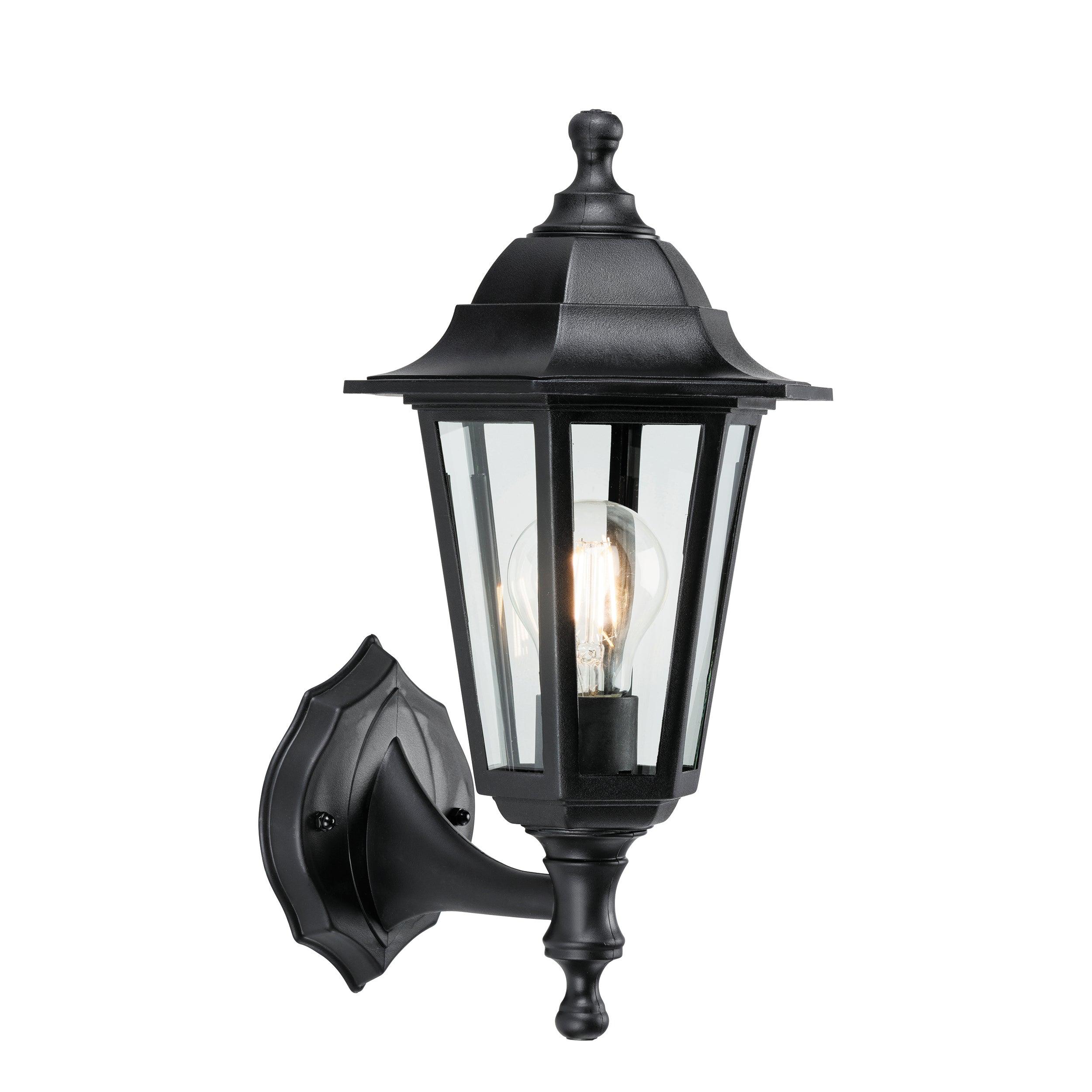 Endon Bayswater Black Outdoor uplight Wall Light