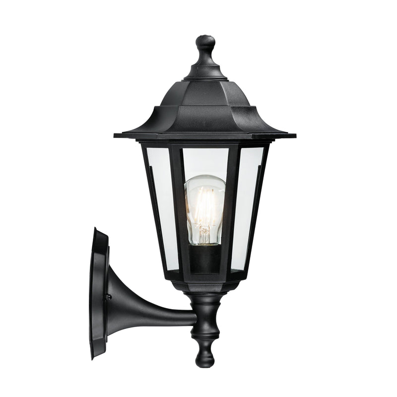 Endon Bayswater Black Outdoor uplight Wall Light