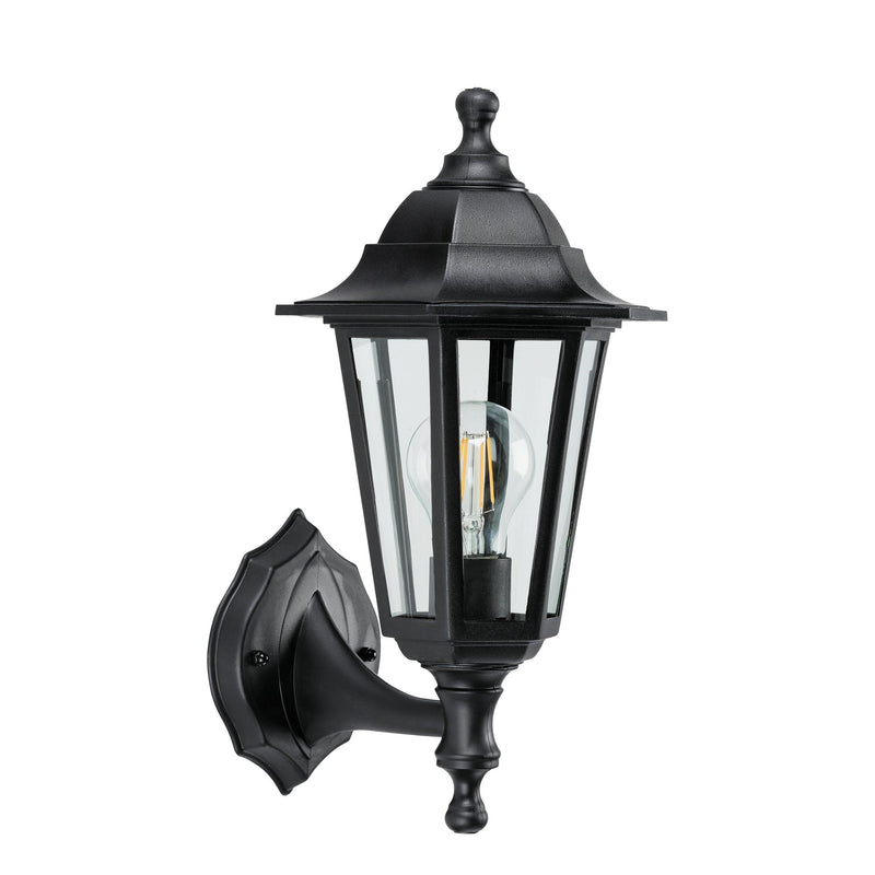 Endon Bayswater Black Outdoor uplight Wall Light