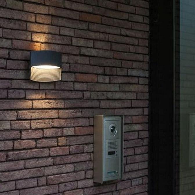 Lutec Lotus Outdoor LED Wall Light In Dark Grey 5193201118