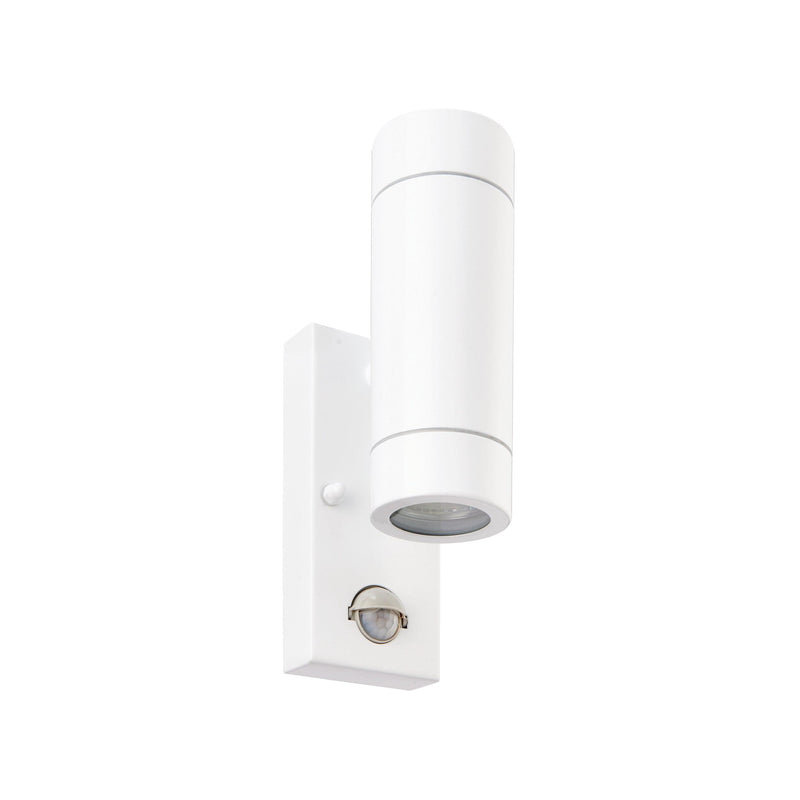 Palin PIR Sensor White Up & Down Outdoor Wall Light IP44 7W