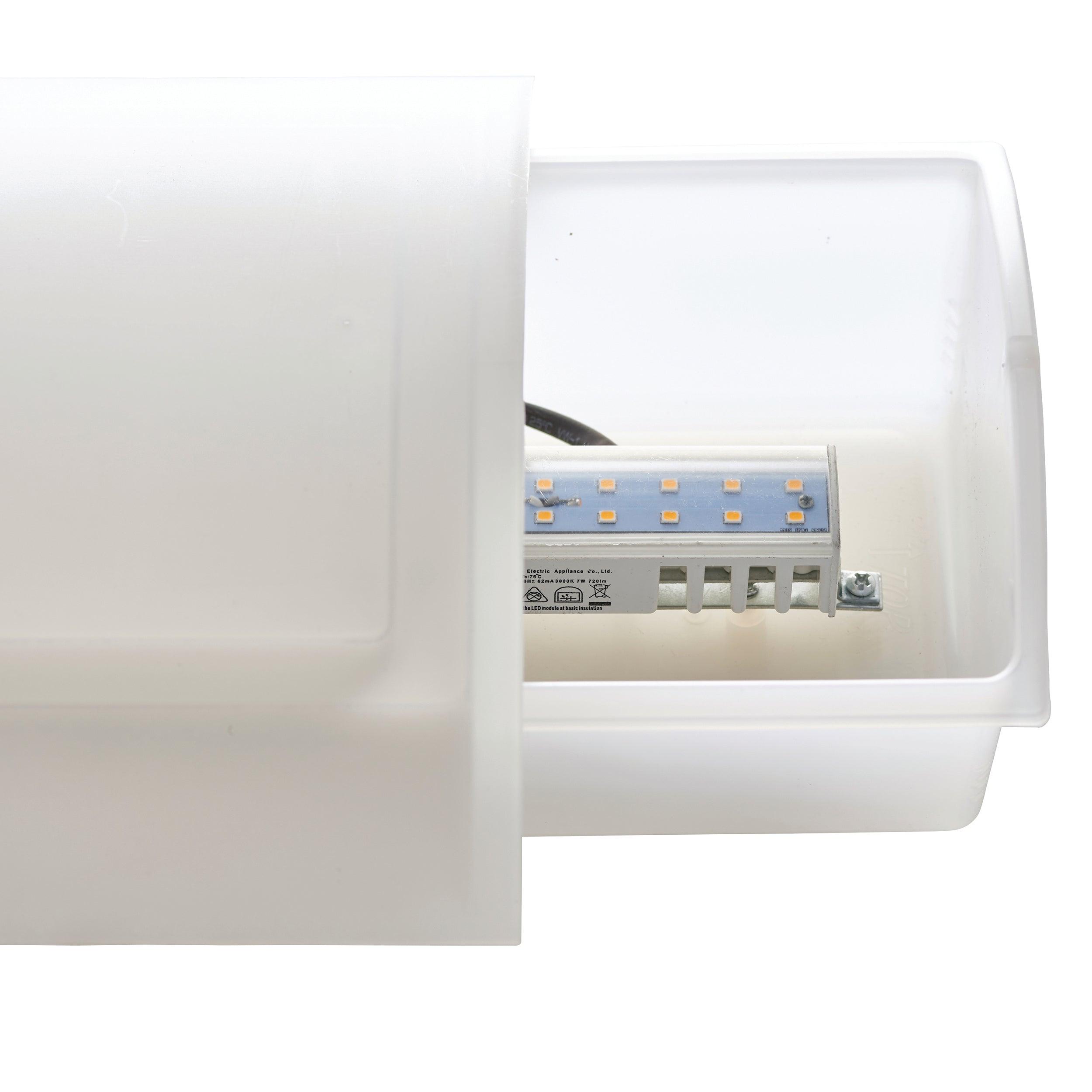 Bianco LED Silver PIR Sensor Outdoor Wall IP44 7W