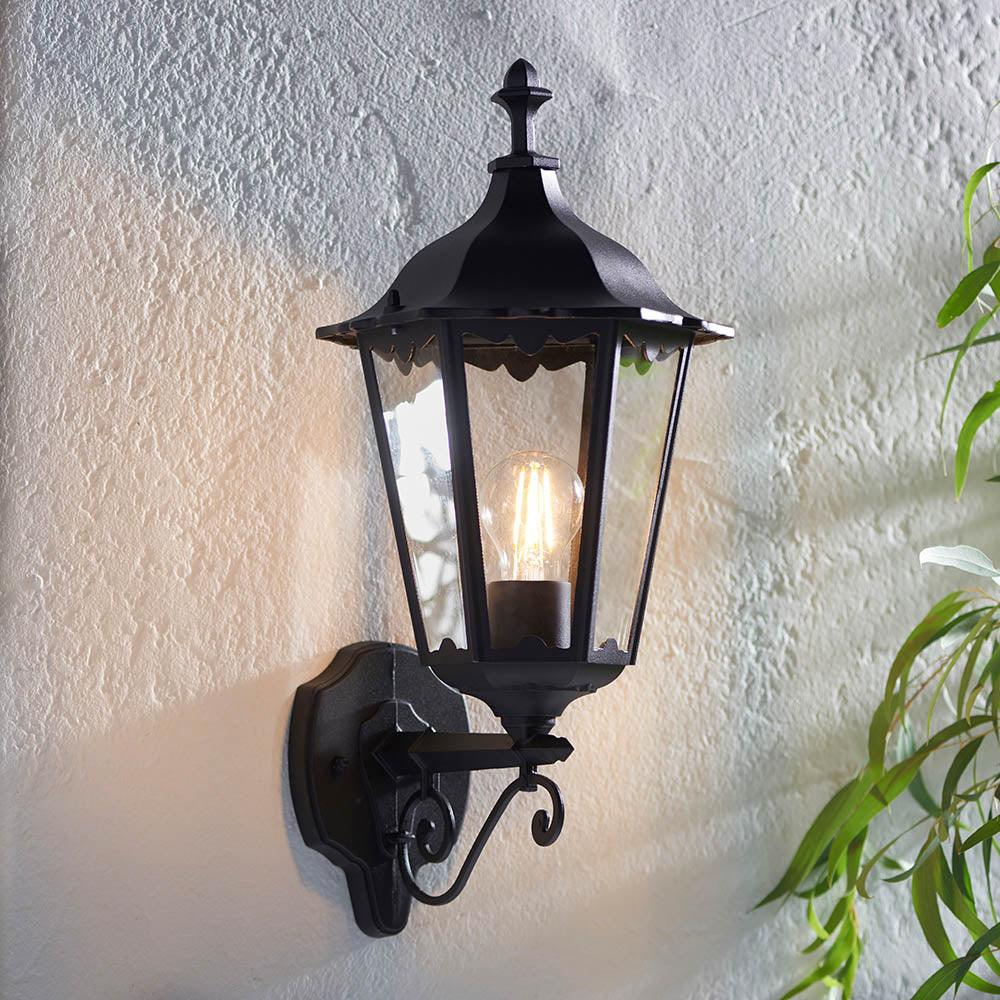 Endon Burford Black Outdoor Wall Light Damaged Box