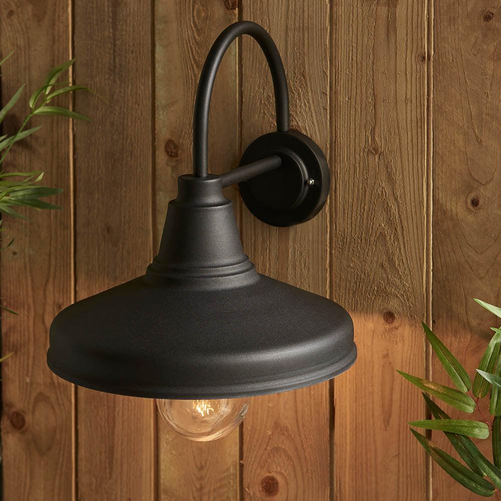 Endon Farmhouse Black Outdoor Wall Light