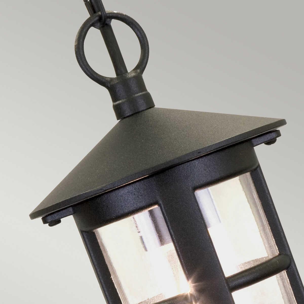 Elstead Hereford II Black Outdoor Pendant Light