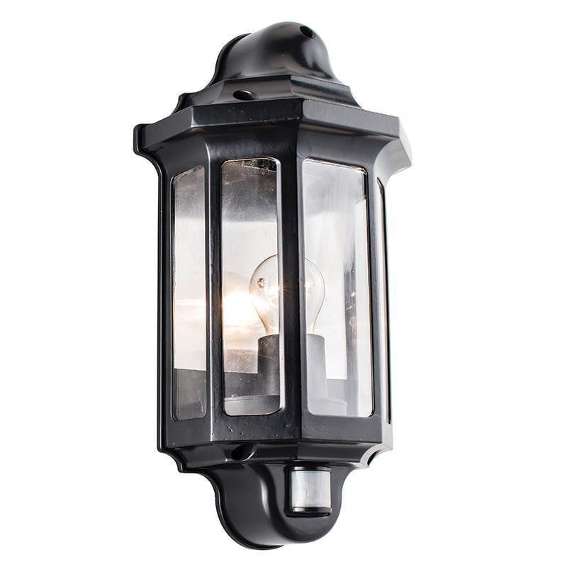 Endon Traditional Satin Black Finish Outdoor Wall Light 1818PIR