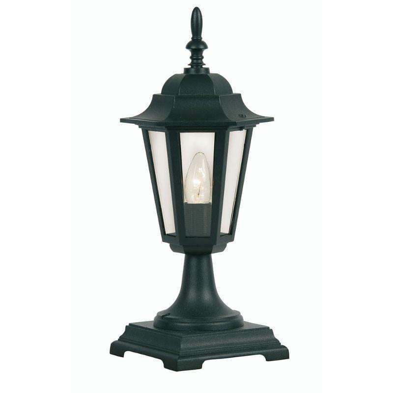 Oaks Haxby Black Finish Outdoor Pedestal Light 171 PED BK by Oaks Lighting