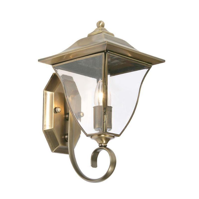 Oaks Callan Brass Finish Outdoor Uplighter Wall Light 581UP BR by Oaks Lighting 1