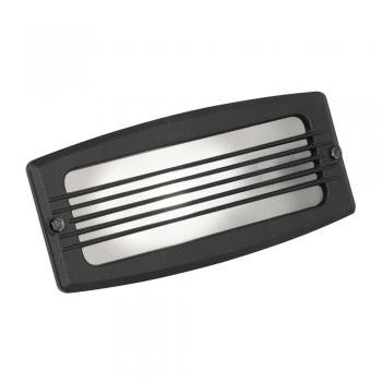 Oaks Outdoor Black Finish Recessed Grill Brick Light 070 BK by Oaks Outdoor Lighting