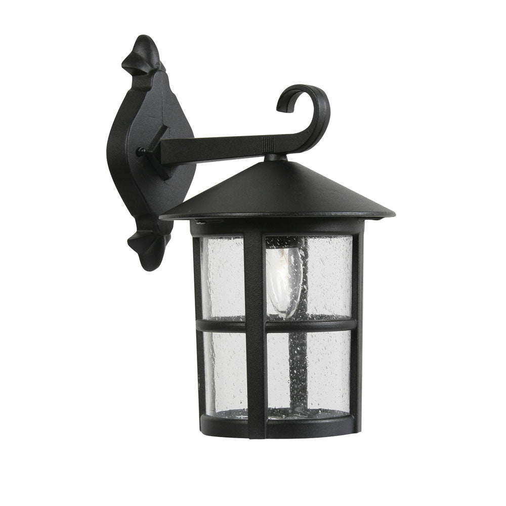 Oaks Bedale Black Finish Outdoor Wall Light 106 DN BK by Oaks Outdoor Lighting