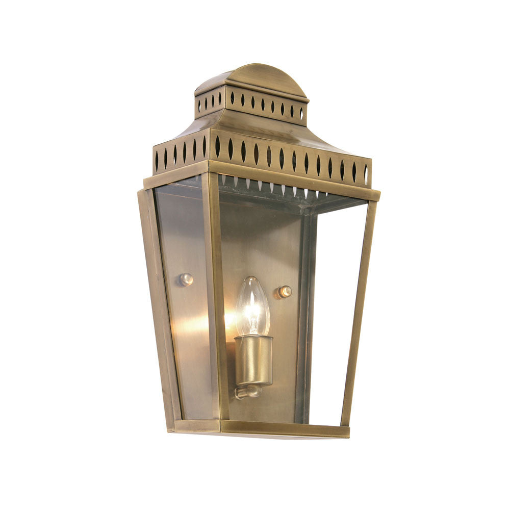 Oaks Inca Brass Finish Outdoor Wall Light 110 BR by Oaks Outdoor Lighting