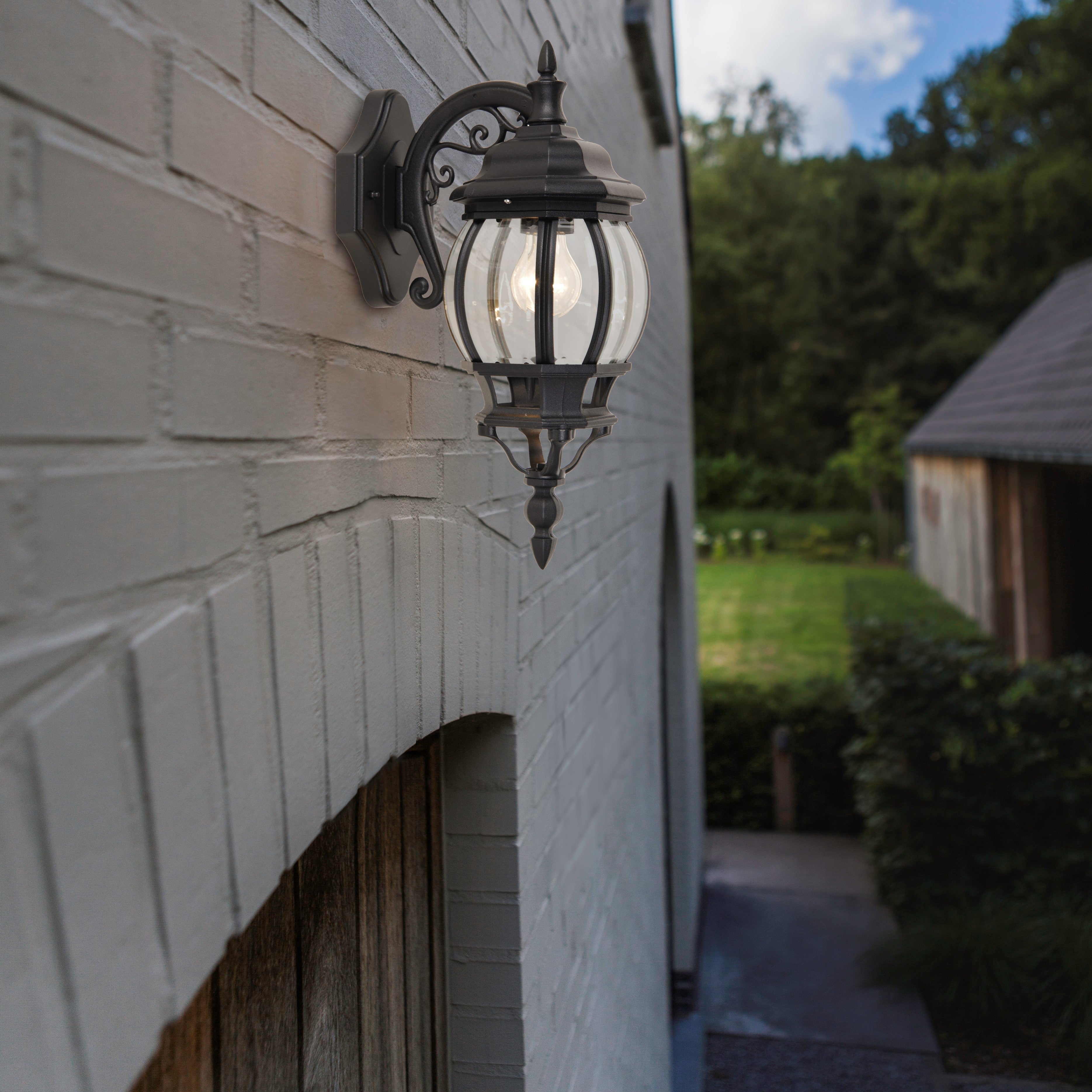 Lutec Canterbury Outdoor Wall Light - Black 5120202012