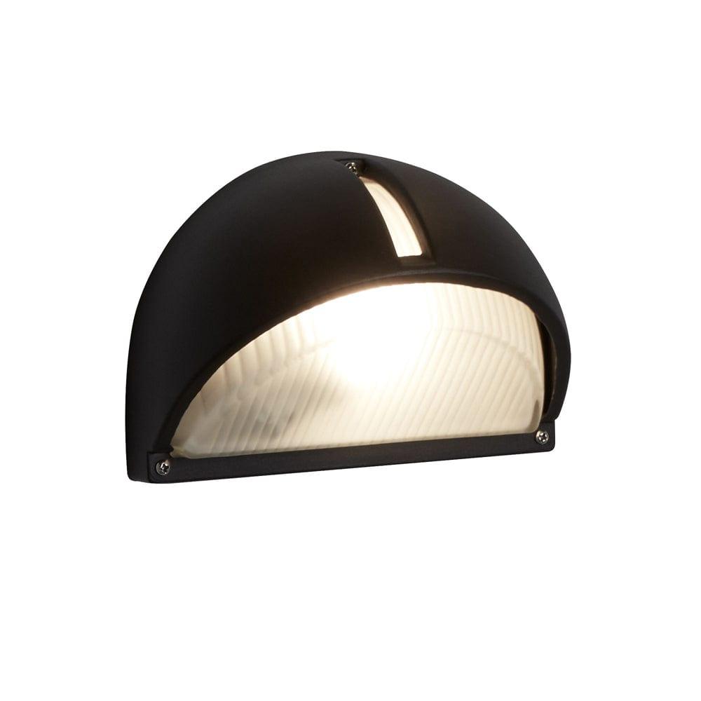 Kentucky LED Outdoor/Porch Half-Moon Black Wall Light