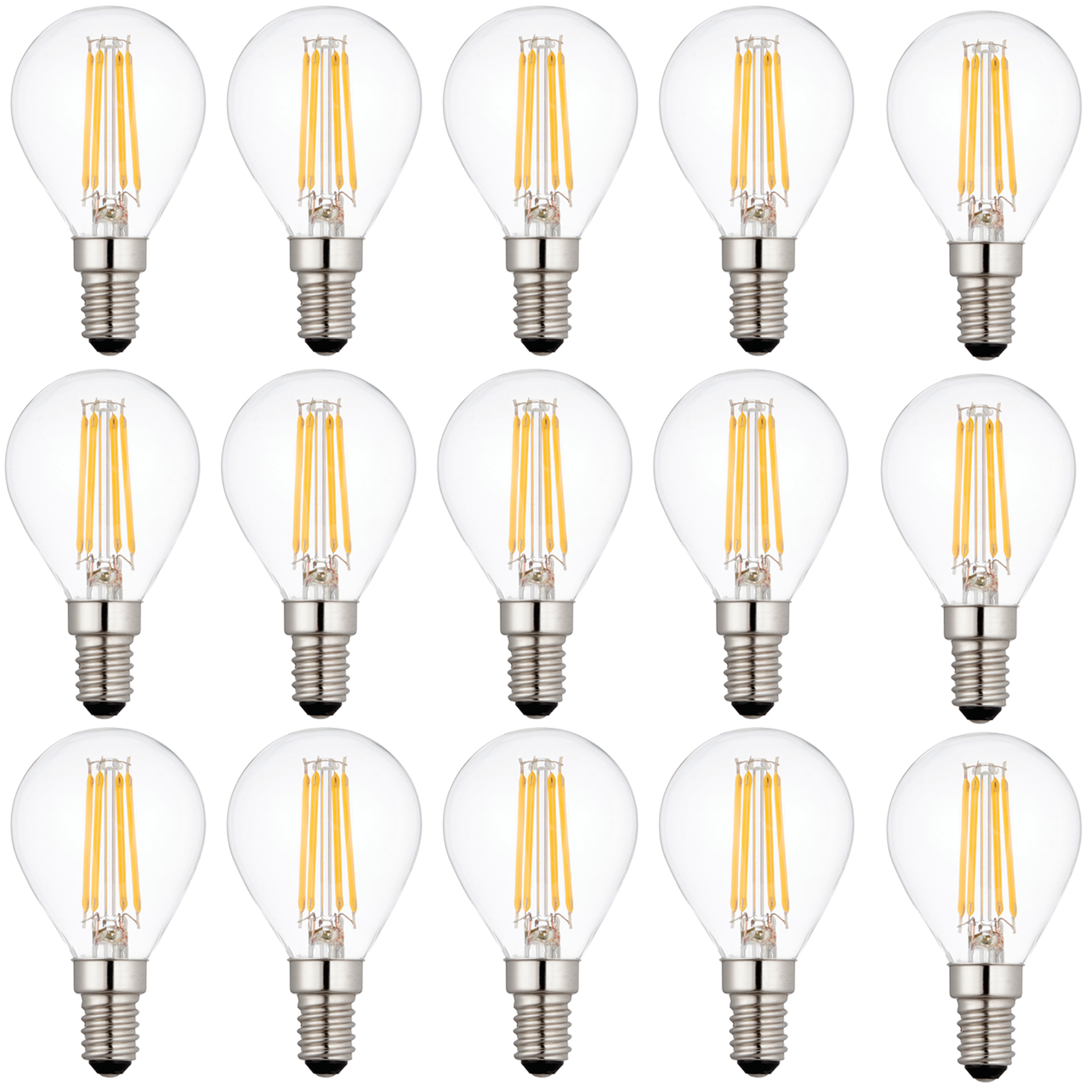 15 x E14 Filament LED Lamp/Bulb Dimmable 4W (40W Equivalent)