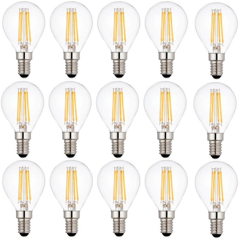 15 x E14 Filament LED Lamp/Bulb Dimmable 4W (40W Equivalent)