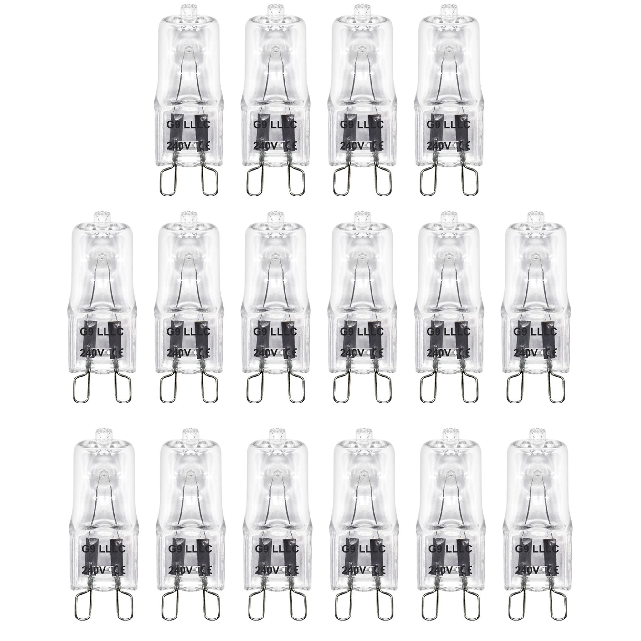 16 x G9 Dimmable 28W Warm White Halogen (40W Equivalent)