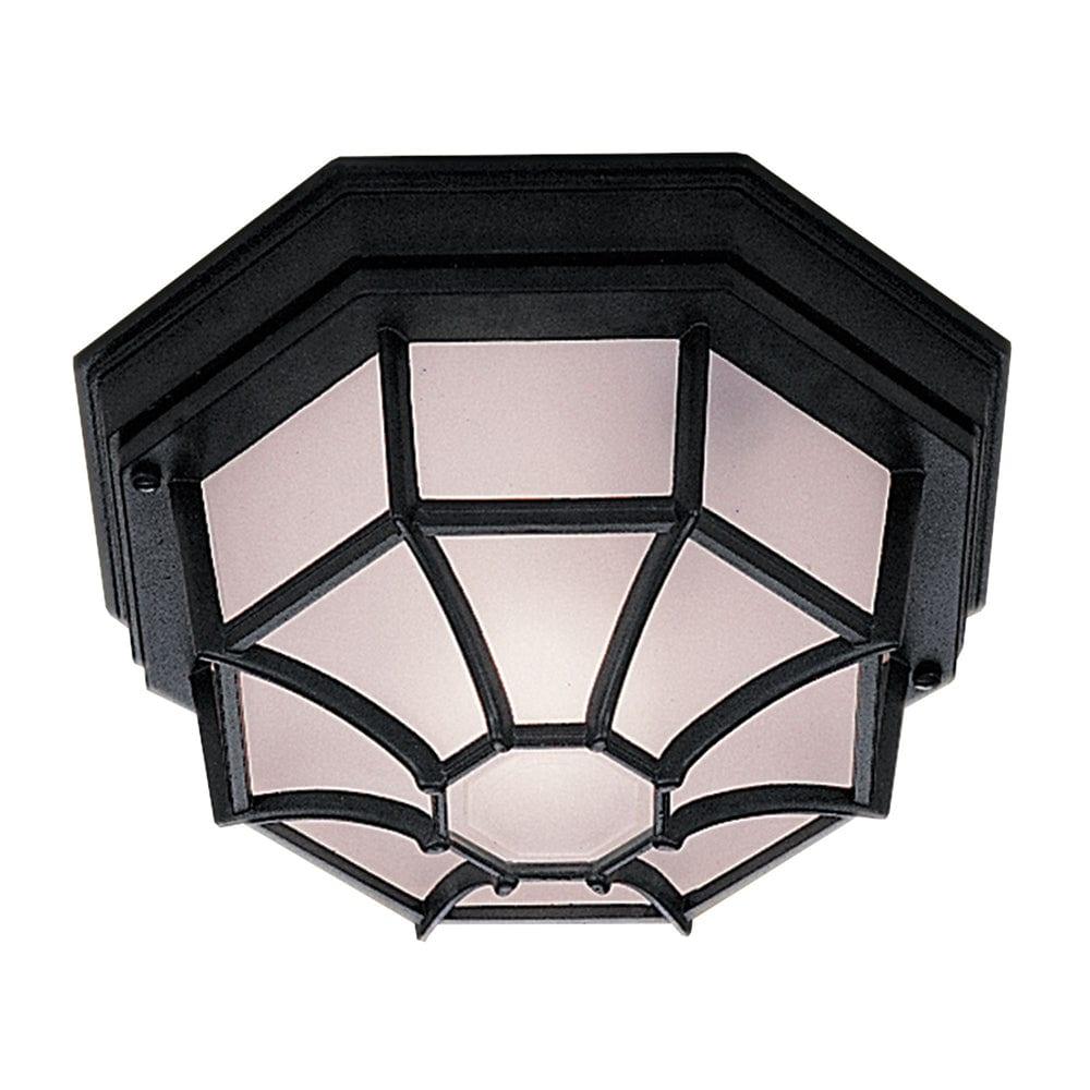 Vermont Outdoor & Porch Black Flush Ceiling Light