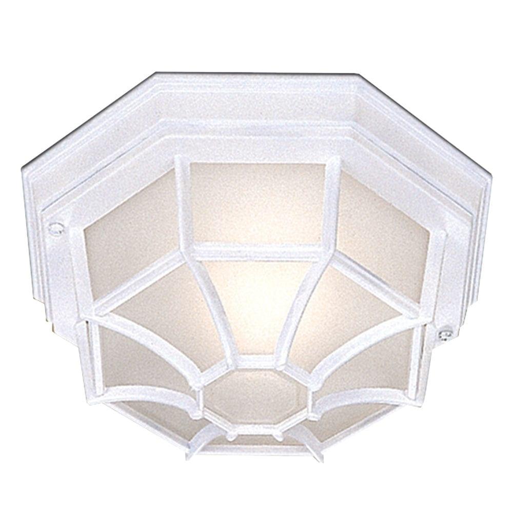 Vermont Outdoor & Porch White Flush Ceiling Light