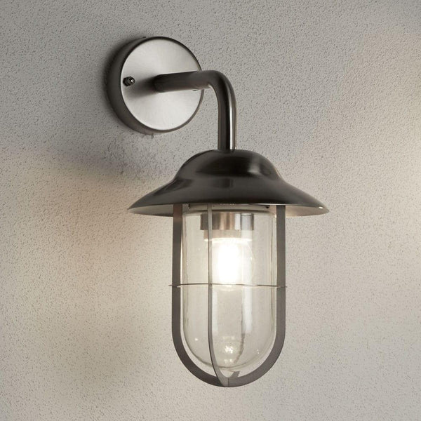 Toronto 1 Light Satin Silver Outdoor Wall Light