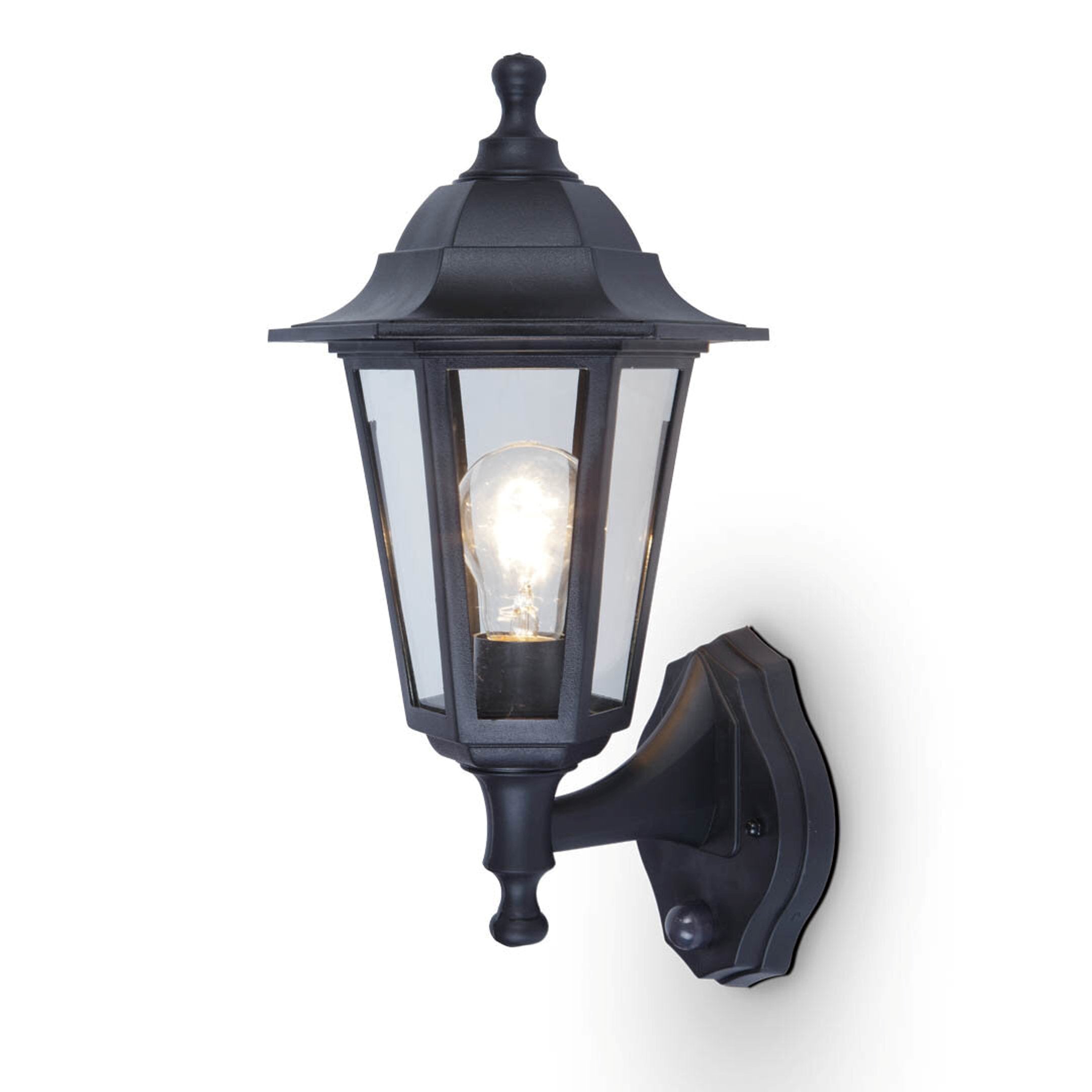 Lutec Coastal PIR Outdoor Wall Light In Black 5112606346