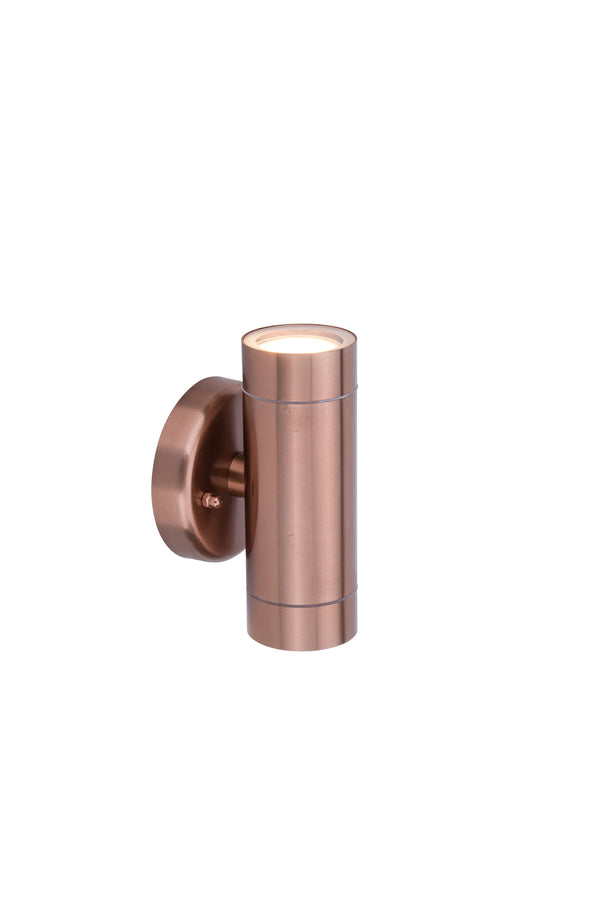 Lutec Rado Up & Down Outside Wall Light - Copper 5510801306