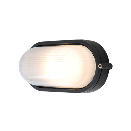 Lutec Echo Outdoor Black Bulkhead Wall Light 6302202013