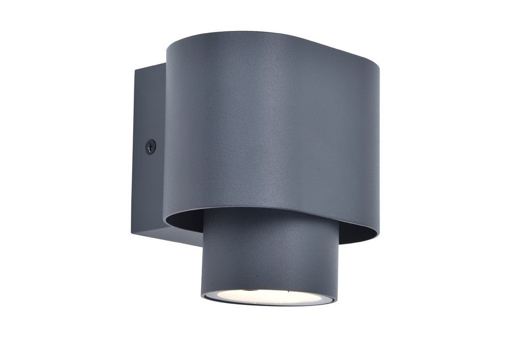 Lutec Cypres Outdoor Down Wall Light - Dark Grey 6604001118