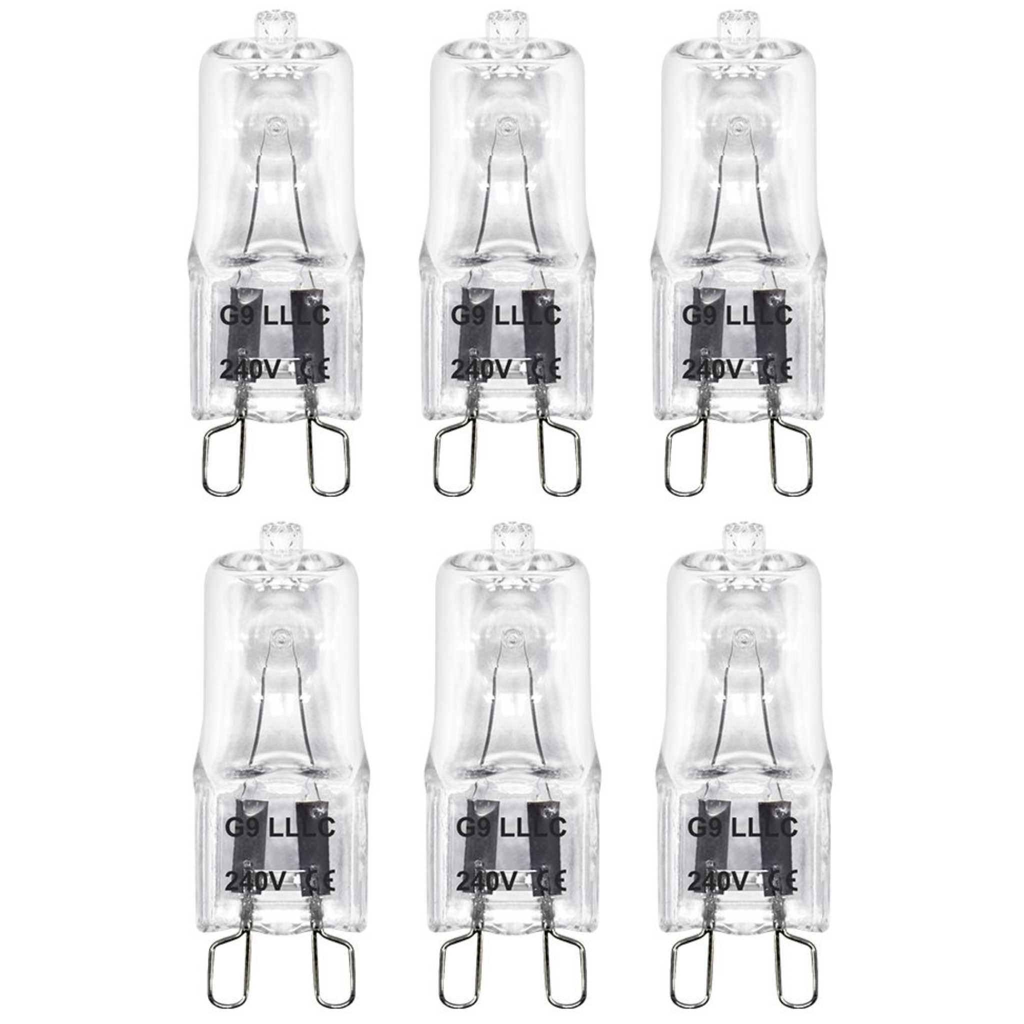 6 x G9 Dimmable 28W Warm White Halogen (40W Equivalent)