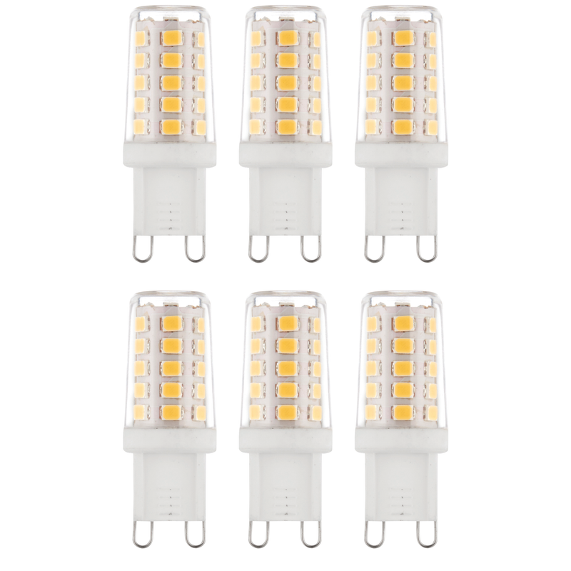 6 x G9 LED 2.3W Warm White Halogen (20W Equivalent)