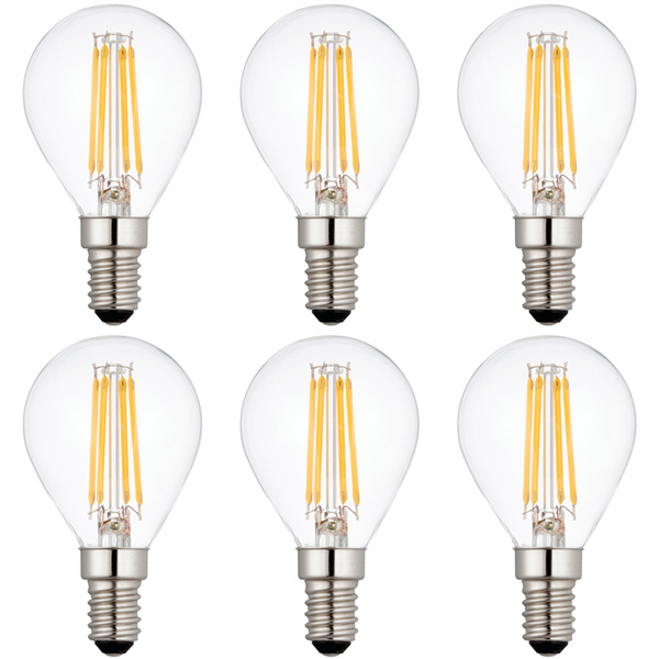 6 x E14 LED Lamp/Bulb Dimmable 4W (40W Equivalent)