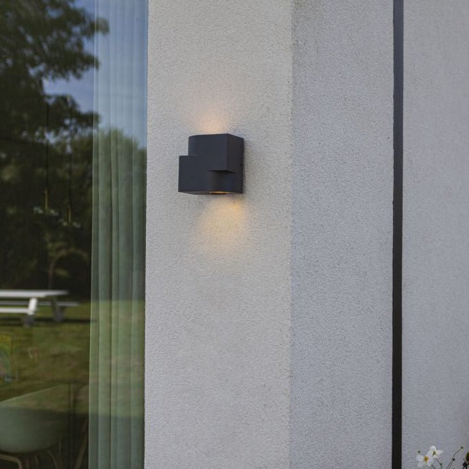 Lutec Marbo Outdoor Wall Light In Dark Grey 5288001118