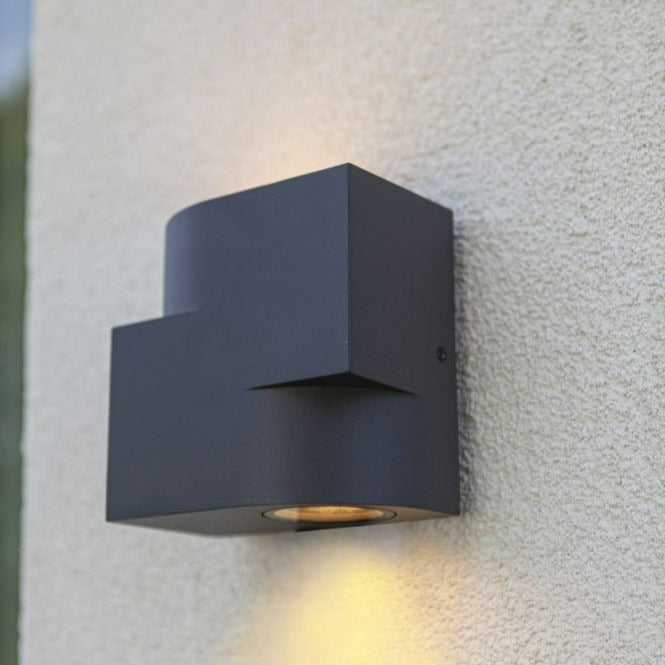 Lutec Marbo Outdoor Wall Light In Dark Grey 5288001118 - close-up