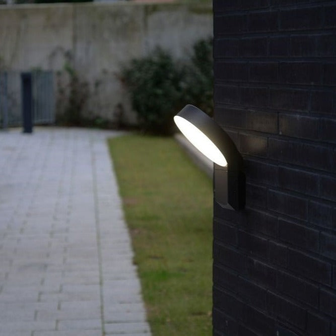 Lutec Meridian Outdoor Integrated LED Wall Light In Dark Grey 5616302118 outdoor wall