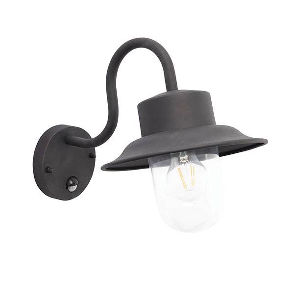 Endon Chesham PIR Outdoor Black Wall Light