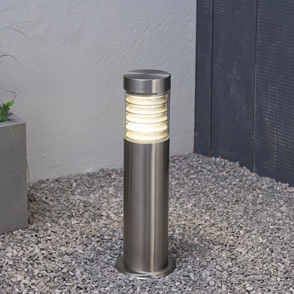 Equinox LED 1 Light Brushed Stainless Steel Outdoor Lamppost