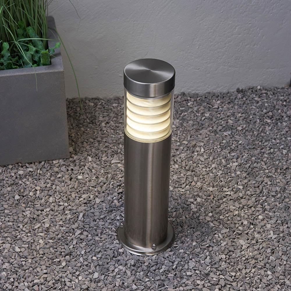 Equinox LED 1 Light Brushed Stainless Steel Outdoor Lamppost