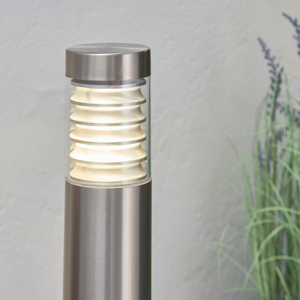 Equinox LED 1 Light Brushed Stainless Steel Outdoor Lamppost