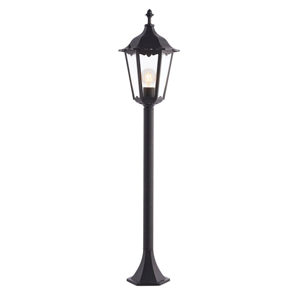 Endon Burford 1 Light Black Outdoor Bollard