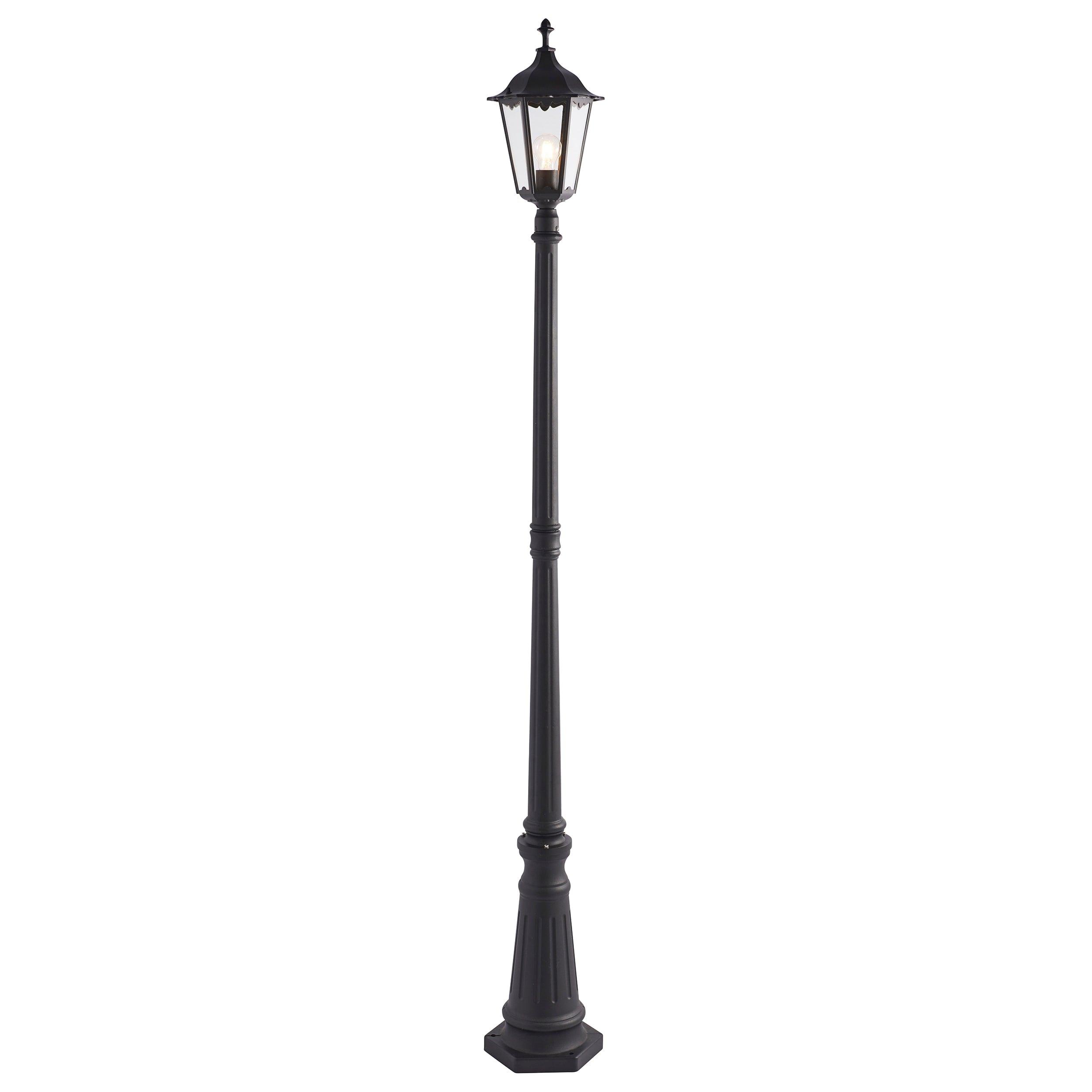 Endon Burford 1 Light Black Outdoor Lamppost