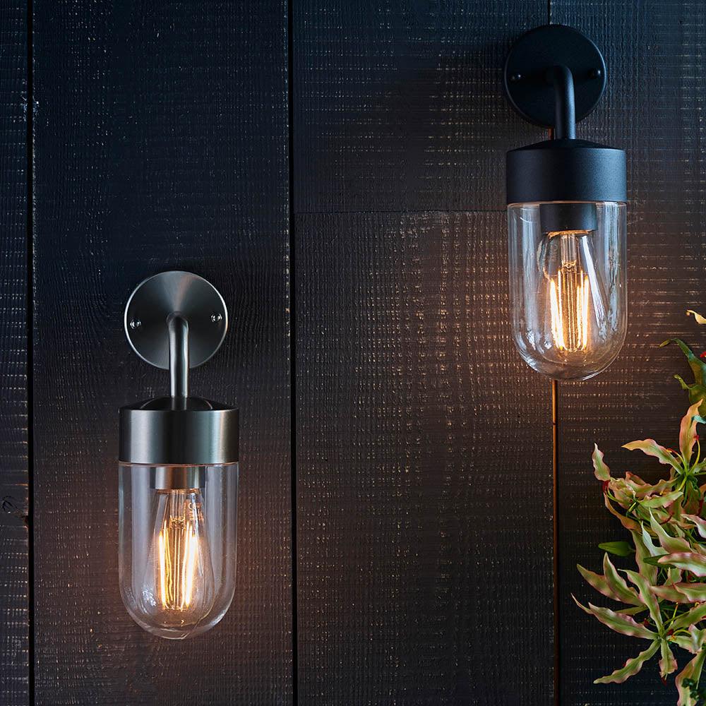 Endon North Black Outdoor Wall Light