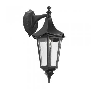 Oaks Witton Black Finish Outdoor Downlighter Wall Light Light 811 DN BK by Oaks Outdoor Lighting