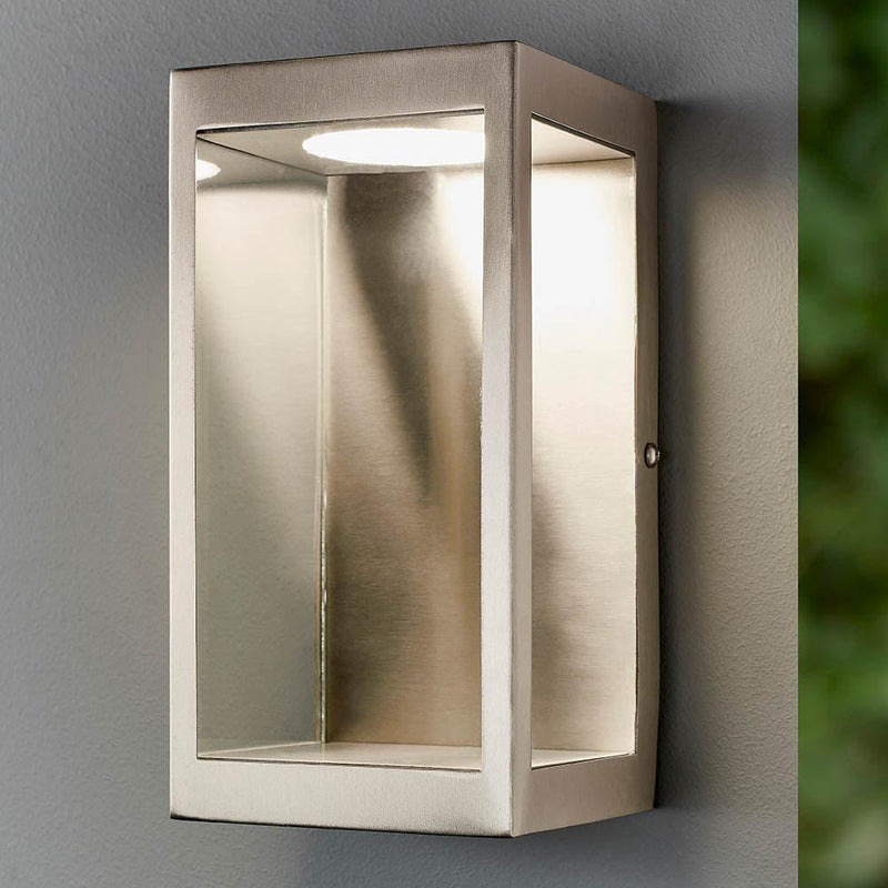 Endon Dean Brushed Stainless Steel Outdoor Wall Light