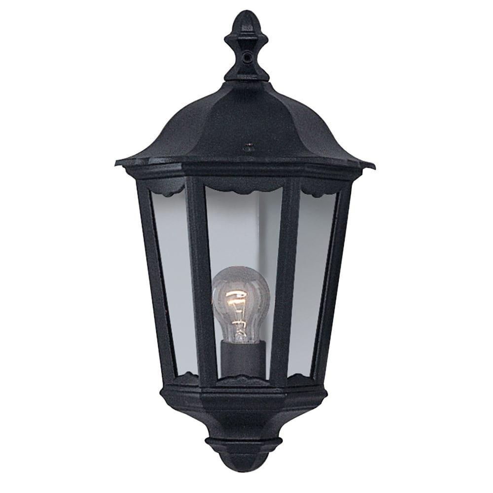 Searchlight Alex Outdoor Wall Light - 1 Light Black 'Half'