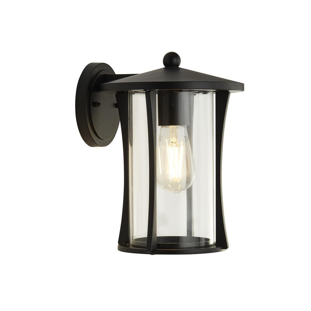 Searchlight Pagoda 1 Light Outdoor Black Wall/Porch Light