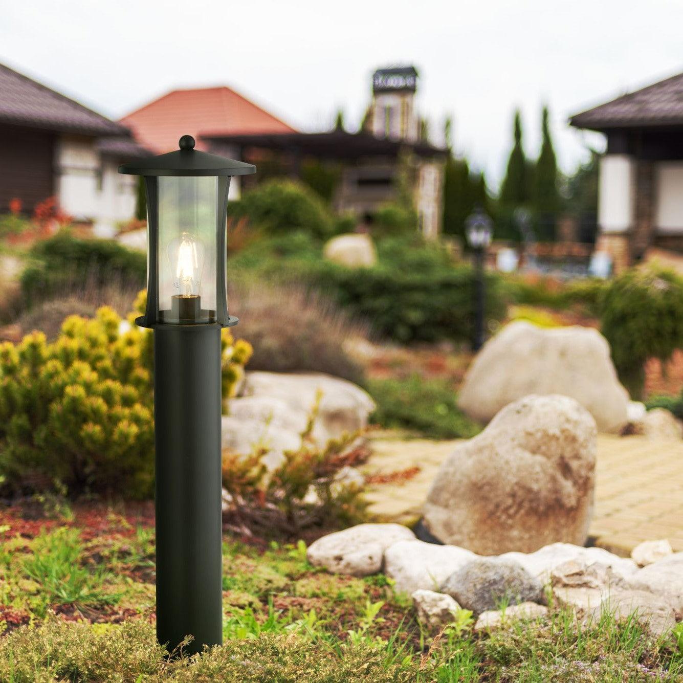 Searchlight Pagoda 1 Light Black Outdoor Post - 73cm Height