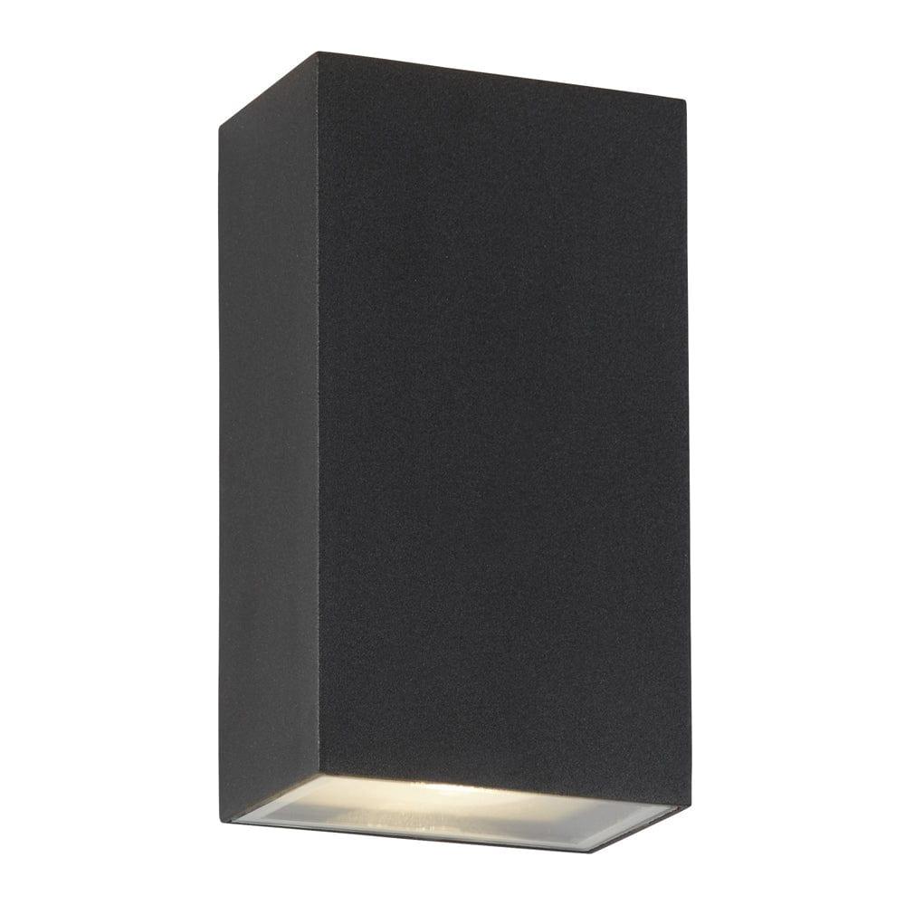 Stirling LED Outdoor Up/Down Black Rectangle Wall Light