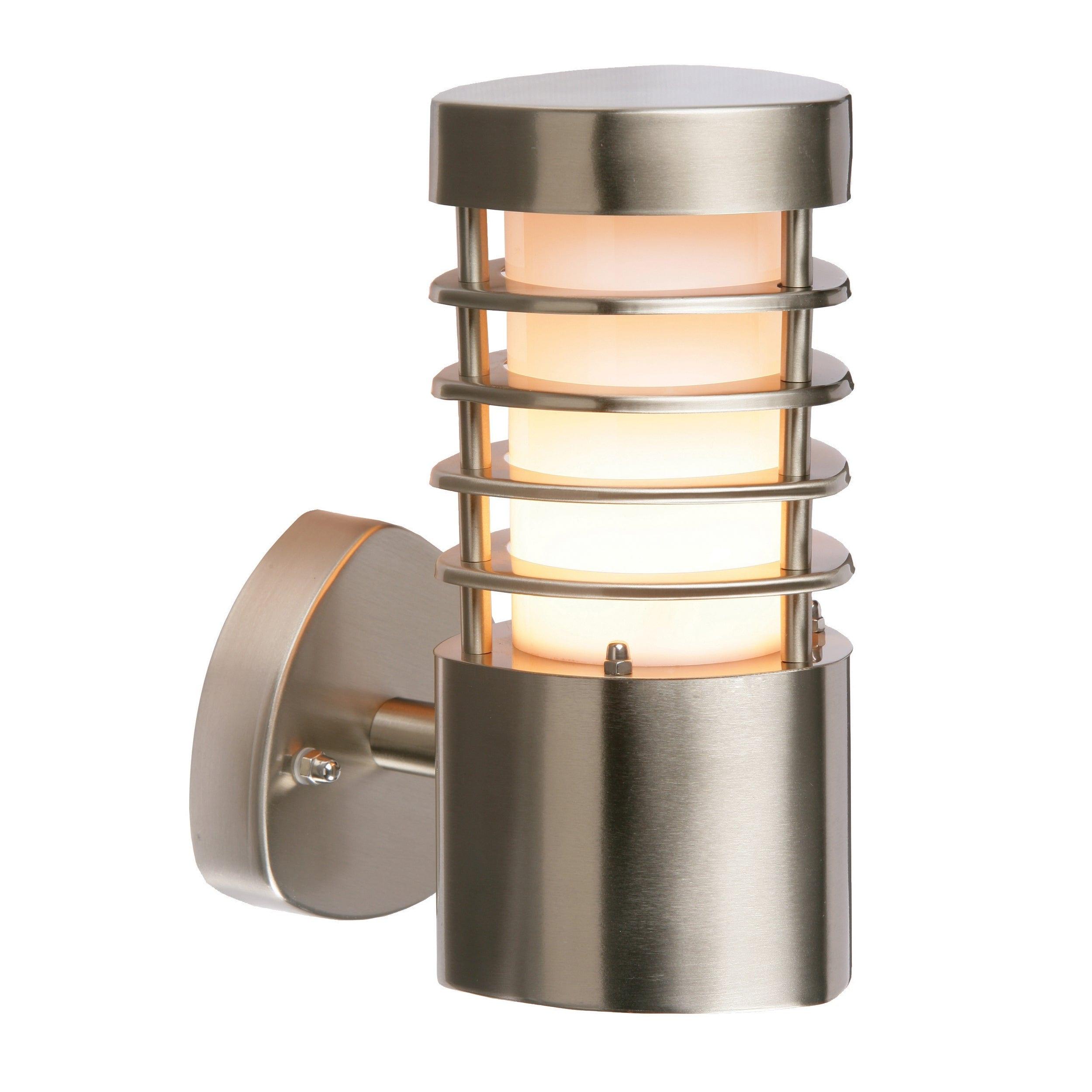 Endon Bruton Brushed Stainless Steel Outdoor Wall Light